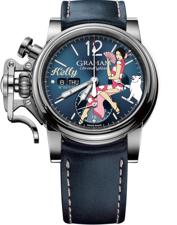 Review Replica Graham Watch Chronofighter Vintage Nose Art Kelly Limited Edition 2CVAS.U08A.L129S